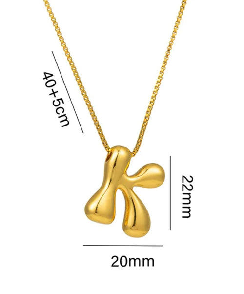 Bubble Letter Necklace
