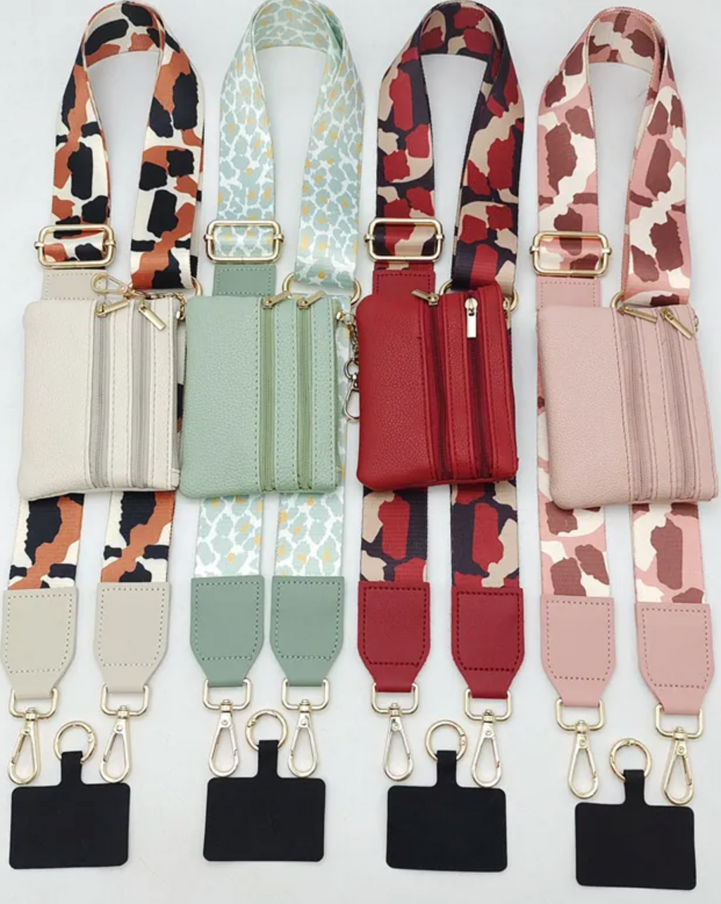 Clip & Go Leopard Pattern Crossbody Phone Holder