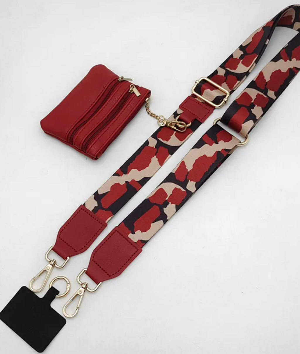 Clip & Go Leopard Pattern Crossbody Phone Holder